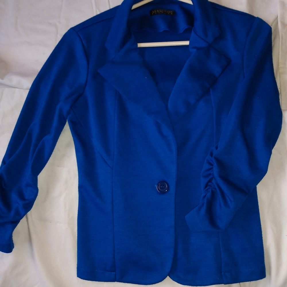 Seduction Fashion Blue Blazer